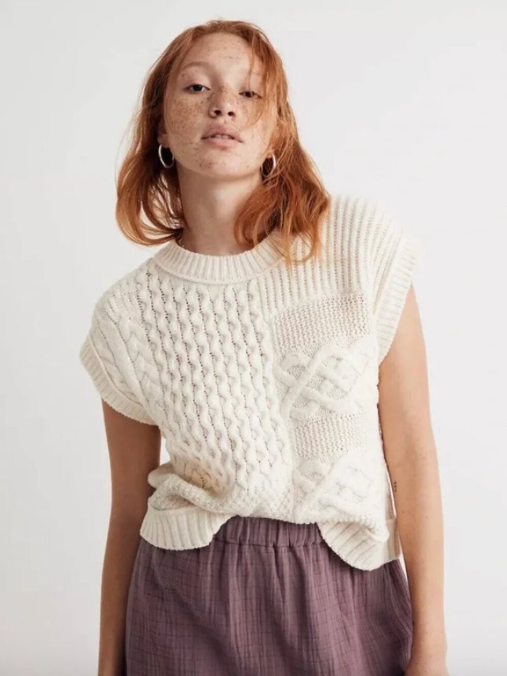 Madewell Patchwork Sweater Vest M
